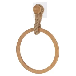 TENDANCE Porte serviette adhésif arrondi (D21 cm) Corde Naturel Online