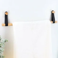 TENDANCE Porte serviette adhésif 1 barre (50 cm) Easy Chic Blanc New