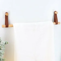 TENDANCE Porte serviette adhésif 1 barre (50 cm) Easy Chic Caramel Clearance
