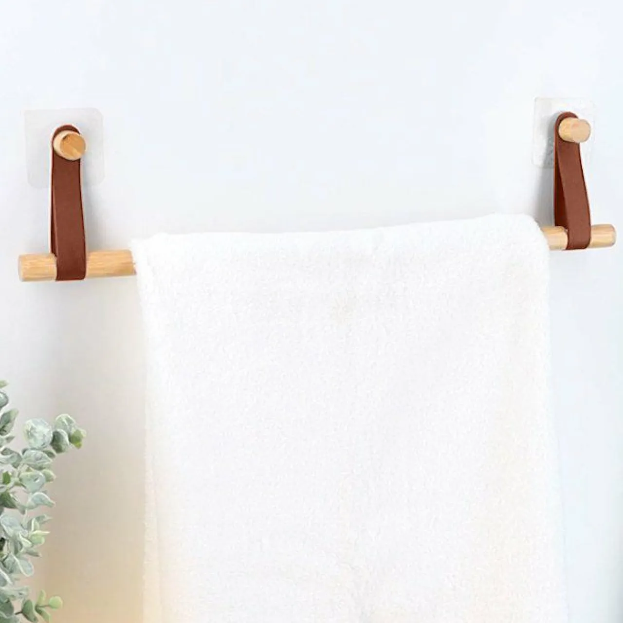 TENDANCE Porte serviette adhésif 1 barre (50 cm) Easy Chic Caramel Clearance