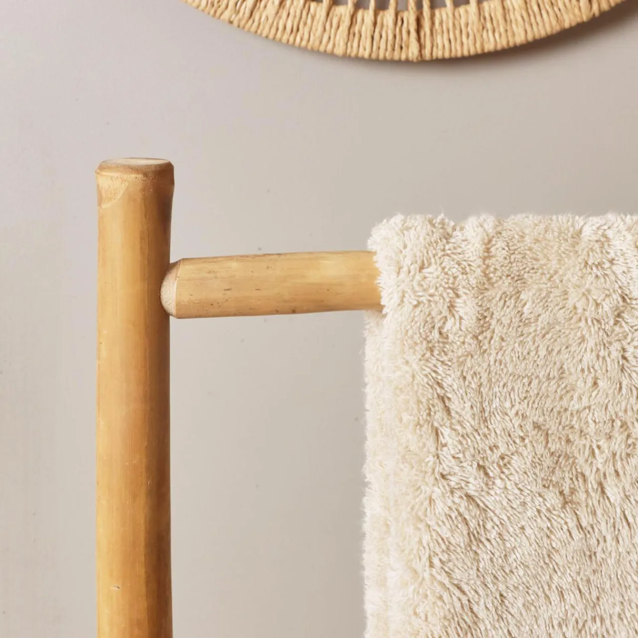 TENDANCE Porte serviette canne de bambou 2 niveaux (H105 cm) Hanoï Naturel Outlet