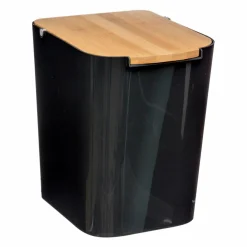 ATMOSPHERA Poubelle en bambou (H24 cm) Baltik Noir Outlet