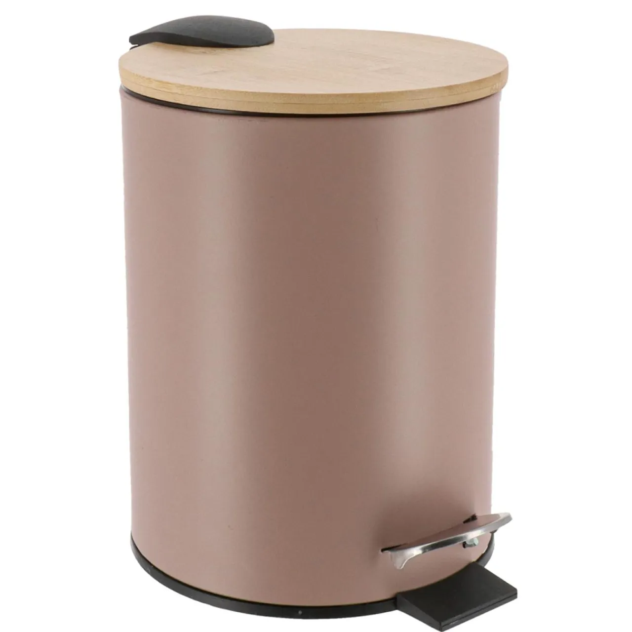 TENDANCE Poubelle à pédale avec frein de chute Timeless Cappuccino Marron New