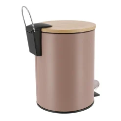 TENDANCE Poubelle à pédale avec frein de chute Timeless Cappuccino Marron New