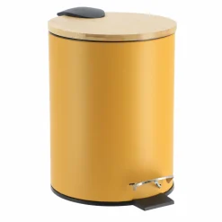 TENDANCE Poubelle à pédale avec frein de chute Timeless Jaune moutarde New