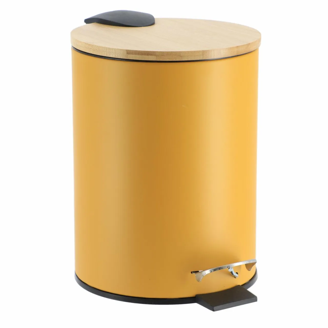 TENDANCE Poubelle à pédale avec frein de chute Timeless Jaune moutarde New