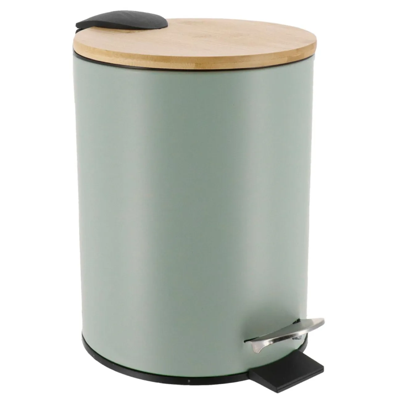 TENDANCE Poubelle à pédale avec frein de chute Timeless Vert Eucalyptus Discount