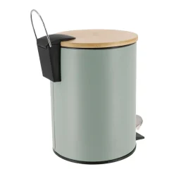 TENDANCE Poubelle à pédale avec frein de chute Timeless Vert Eucalyptus Discount