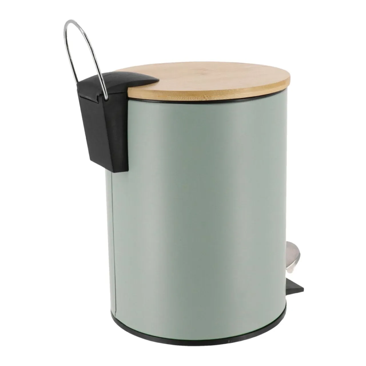 TENDANCE Poubelle à pédale avec frein de chute Timeless Vert Eucalyptus Discount