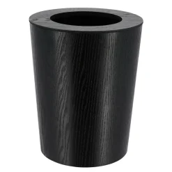 TENDANCE Poubelle salle de bain façon bois Scandi Noir Online