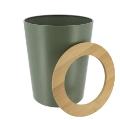 TENDANCE Poubelle salle de bain 5L Purebamboo Vert kaki Clearance