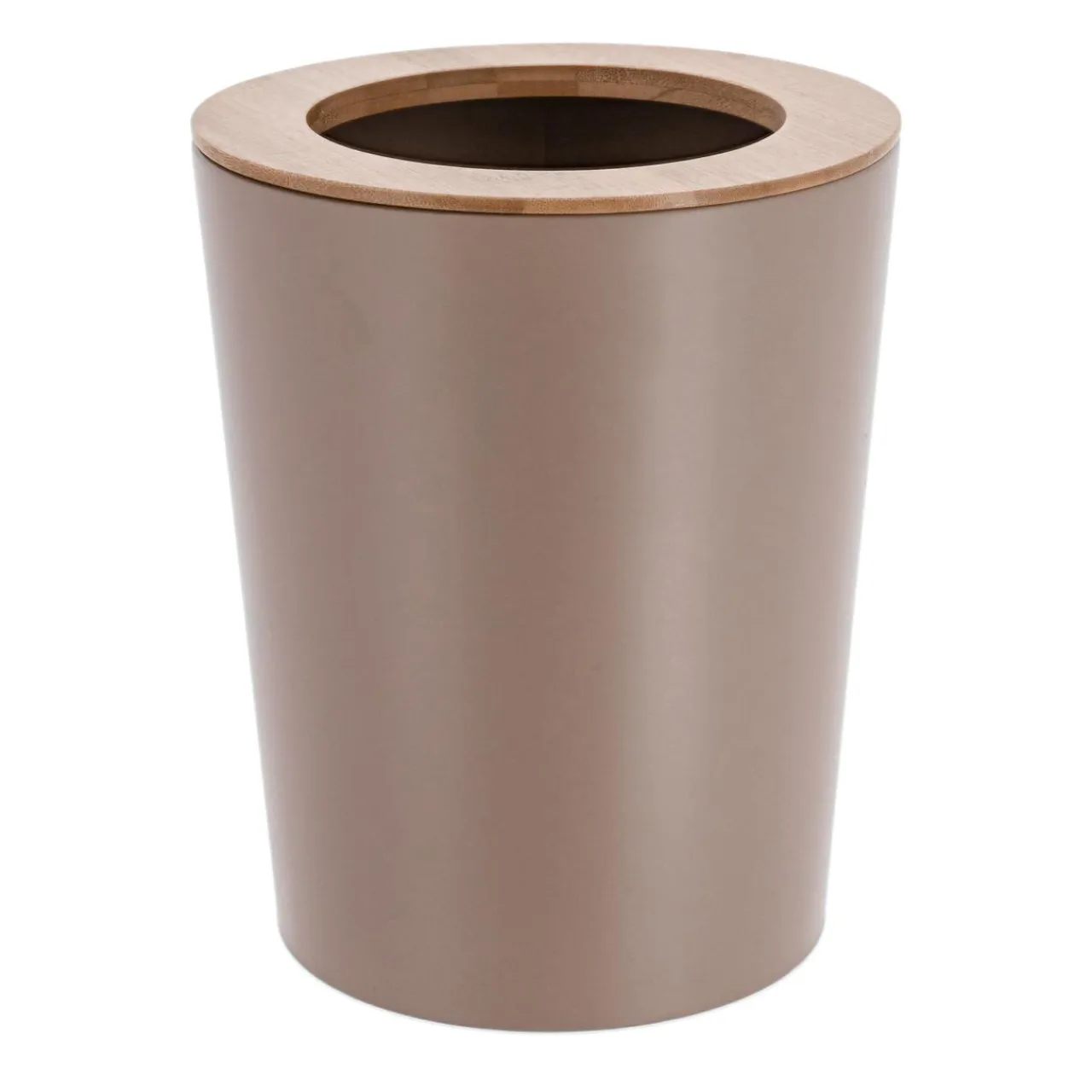 TENDANCE Poubelle salle de bain 5L Purebamboo Cappuccino Marron Clearance