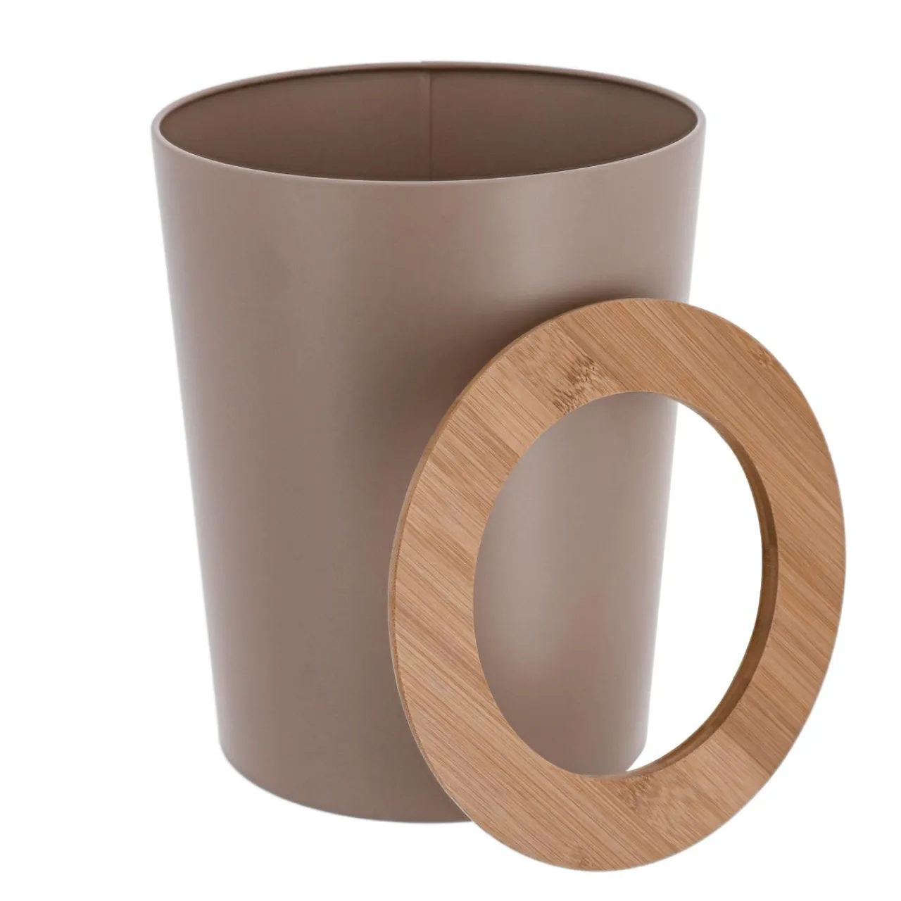 TENDANCE Poubelle salle de bain 5L Purebamboo Cappuccino Marron Clearance