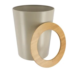 TENDANCE Poubelle salle de bain 5L Purebamboo Taupe Online