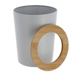 TENDANCE Poubelle salle de bain 5L Purebamboo Gris clair Online