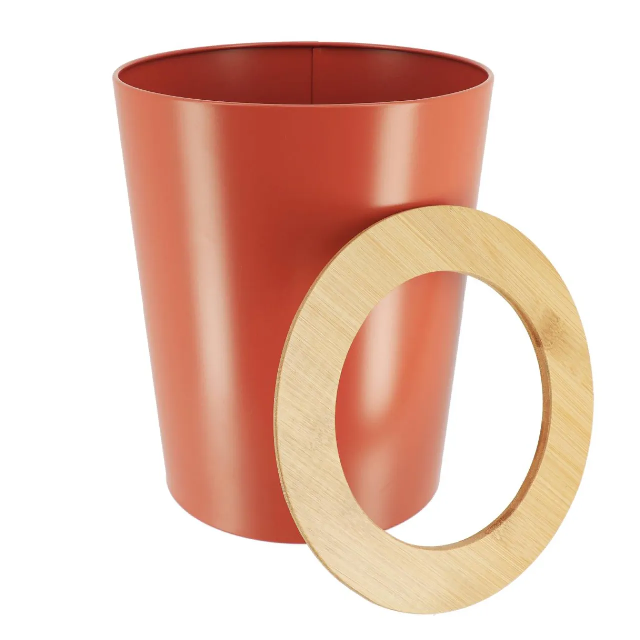 TENDANCE Poubelle salle de bain 5L Purebamboo Terracotta Discount