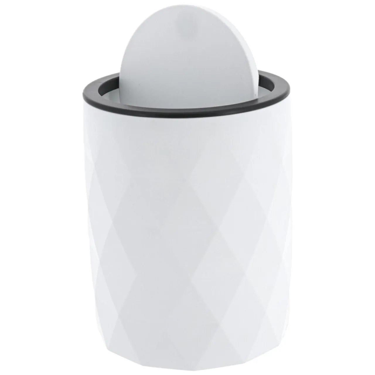 TENDANCE Poubelle salle de bain 6L Rubby Blanc Best