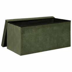 ATMOSPHERA Pouf de rangement double Lilou Vert kaki