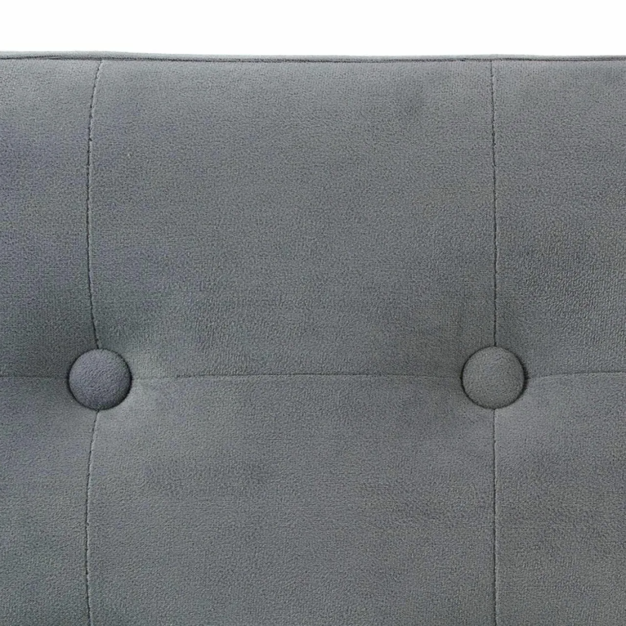 ATMOSPHERA Pouf de rangement double Lysandre Velours Gris Outlet