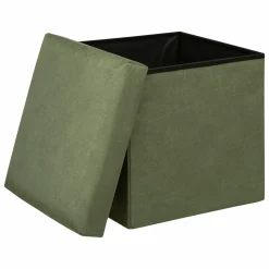 ATMOSPHERA Pouf de rangement (H38 cm) Lilou Vert kaki Discount