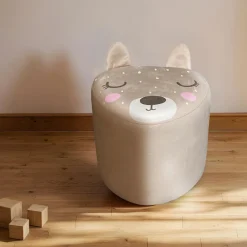 EMINZA Pouf enfant (H25 cm) Bichette Beige Hot