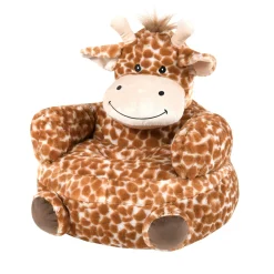 STOF Pouf peluche girafe enfant (45 cm) Jeanine Marron Camel Outlet