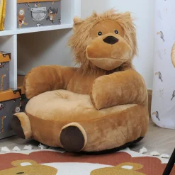 STOF Pouf peluche lion enfant (45 cm) Zimba Marron Camel Sale
