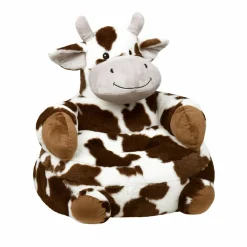 STOF Pouf peluche vache enfant (H45 cm) Lise Marron New