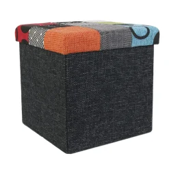 THE HOME DECO FACTORY Pouf pliant Patchwork Multicolore Online