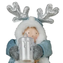 JJA Poupée lumineuse debout (H34 cm) Alice et bougie Bleu Ciel Clearance