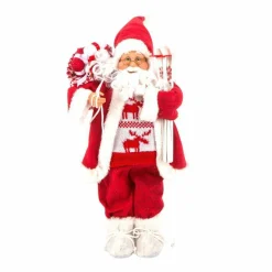 Feeric Lights & Christmas Père Noël déco Traditionnel (H45 cm) Gilles Rouge Outlet
