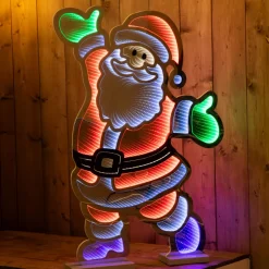 KAEMINGK Père Noël lumineux 438 LED (H60 cm) Infinity Blanc froid et Multicolore Clearance
