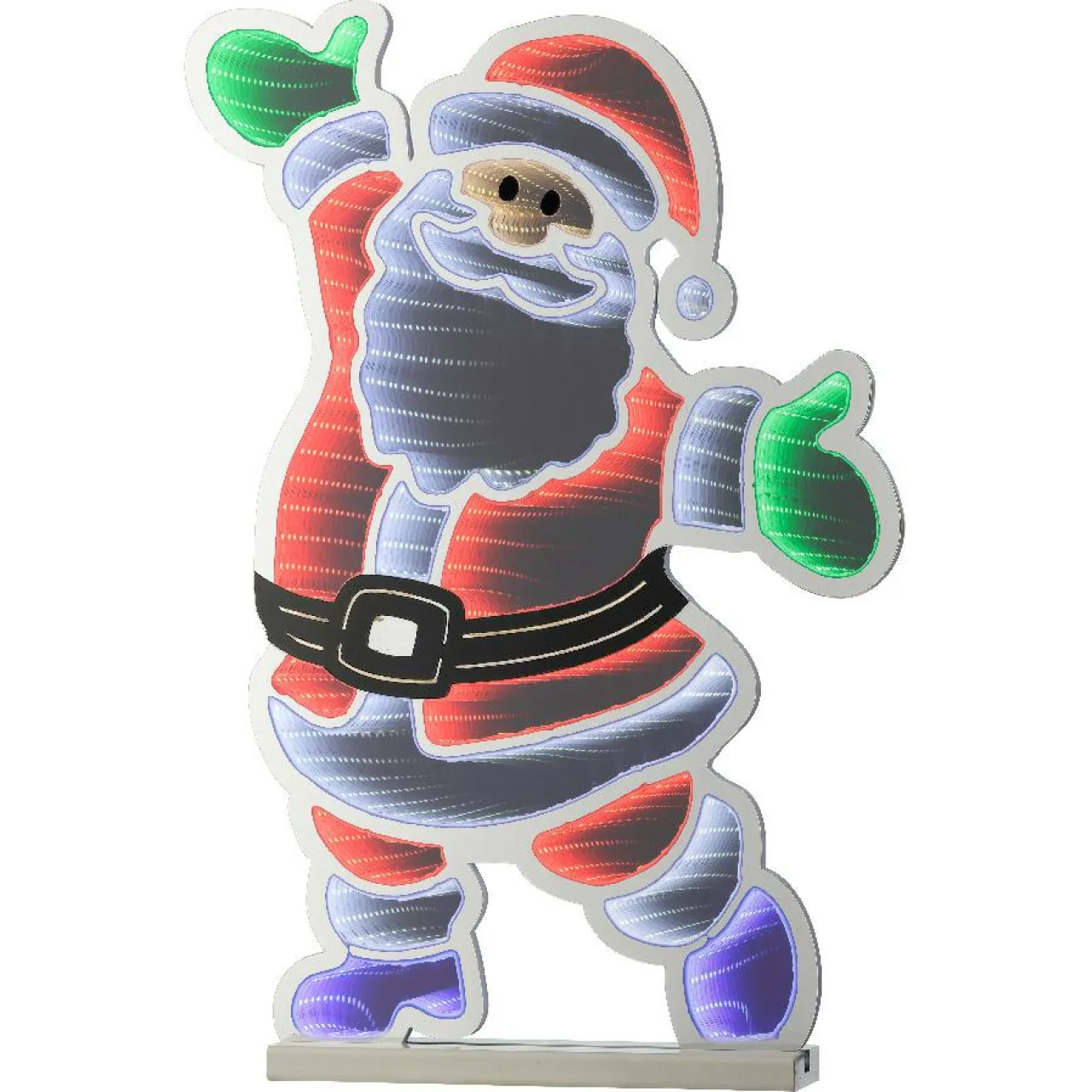 KAEMINGK Père Noël lumineux 438 LED (H60 cm) Infinity Blanc froid et Multicolore Clearance