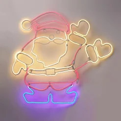 KOOPMAN Père Noël lumineux 627 LED (H65 cm) Néon Moov light Multicolore Best