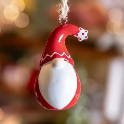 KAEMINGK Père Noël à suspendre (H6 cm) Dolomite et blanc Rouge New