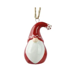 KAEMINGK Père Noël à suspendre (H6 cm) Dolomite et blanc Rouge New