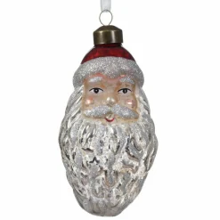 KAEMINGK Père Noël à suspendre (H12 cm) Elo Argent New