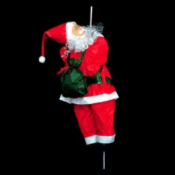Feeric Lights & Christmas Père Noël à suspendre (H60 cm) François le grimpeur Rouge