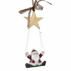 KAEMINGK Père Noël à suspendre (H13 cm) Volant Multicolore New