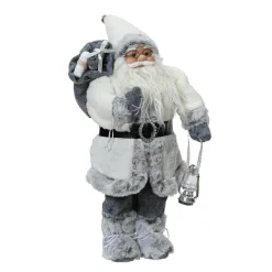 KAEMINGK Père Noël traditionnel (H60 cm) Emile Neige d'hiver Gris Clearance