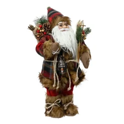 KAEMINGK Père Noël traditionnel (H45 cm) Emile en Tartan Marron Online