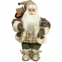KAEMINGK Père Noël traditionnel (H30 cm) et son écureuil Marron Outlet