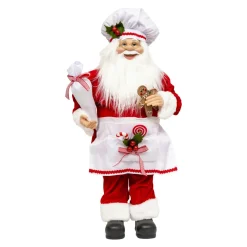JJA Père Noël traditionnel (H60 cm) Gautier le cuisinier Rouge Discount