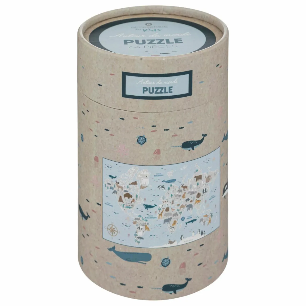 Atmosphera createur d'interieur for kids Puzzle enfant 64 pièces Autour du monde Multicolore Sale