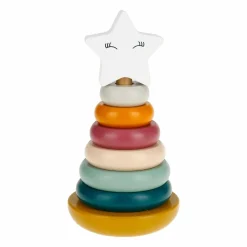 OSTARIA Pyramide à empiler bois Stella Multicolore Outlet