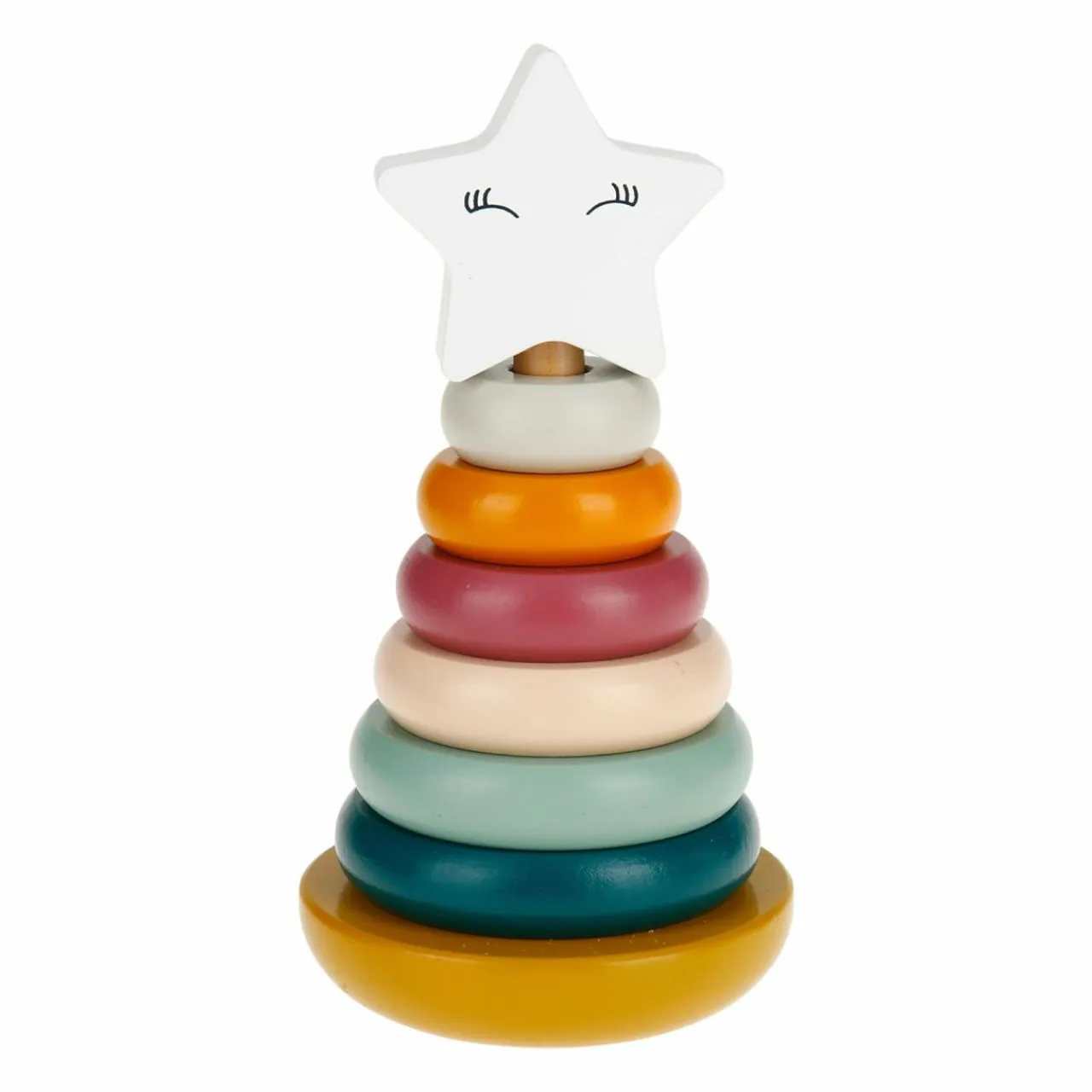 OSTARIA Pyramide à empiler bois Stella Multicolore Outlet