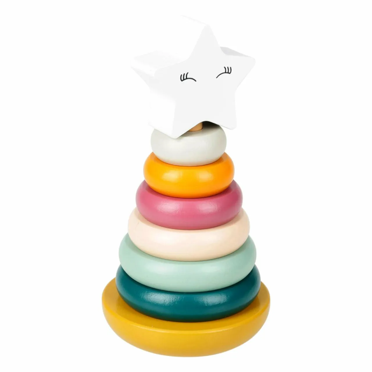 OSTARIA Pyramide à empiler bois Stella Multicolore Outlet