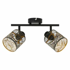 OSTARIA Rampe de spot 2 abat-jours (L35 cm) Calathea Noir Online