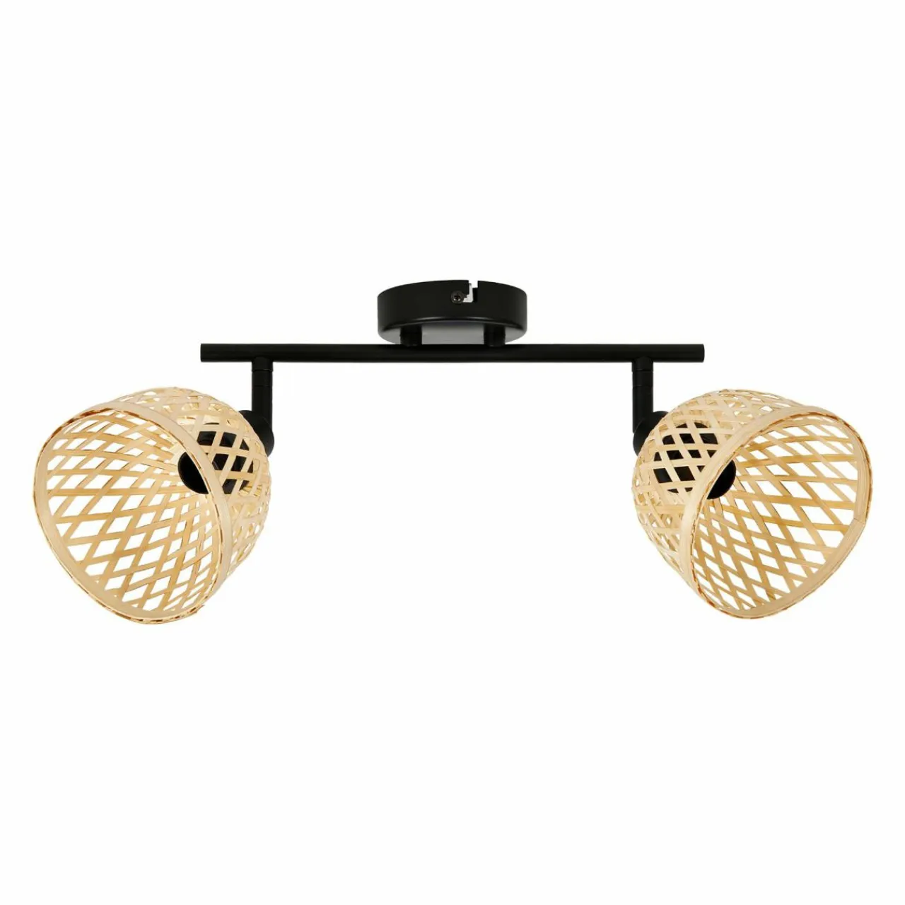 OSTARIA Rampe de spot 2 abat-jours (L38 cm) Hanoi beige Naturel