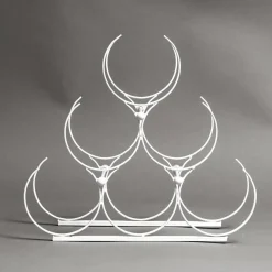 EMINZA Range-bouteilles métal (H28 cm) Noa Blanc New